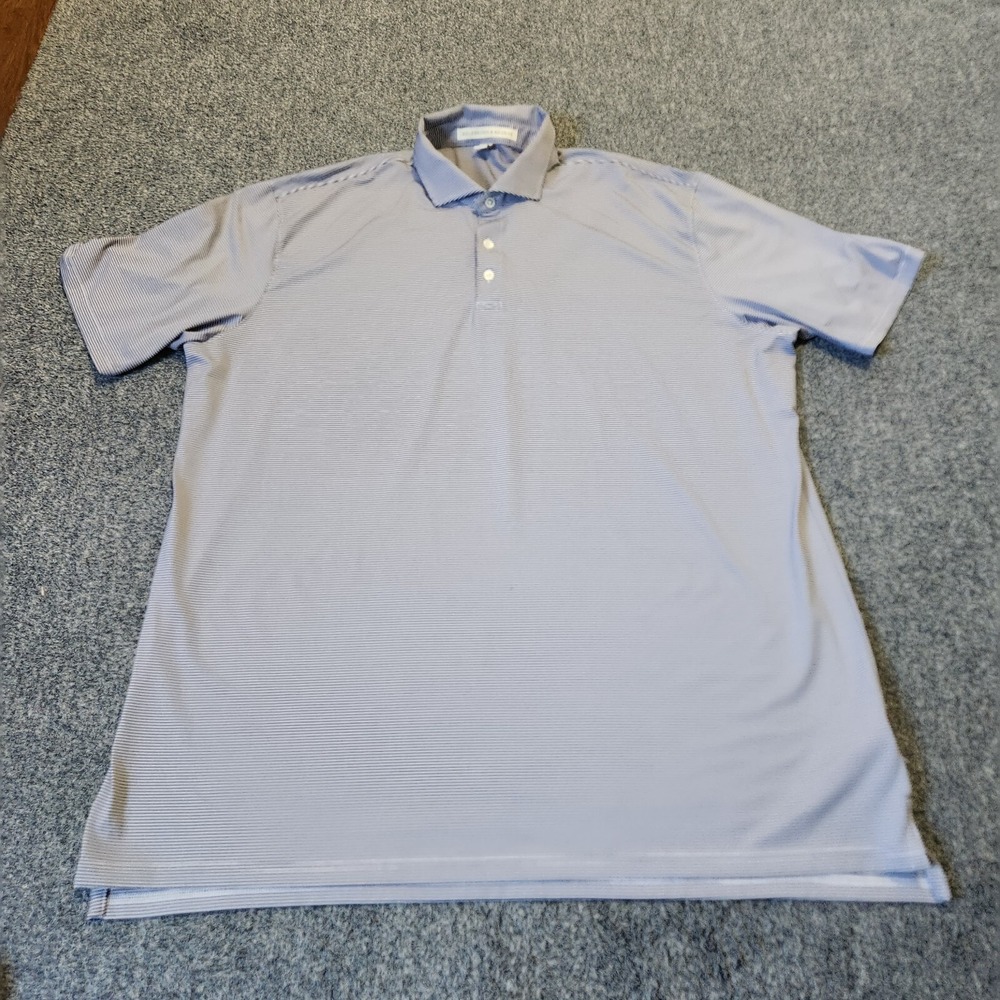 Holderness Bourne The Perkins Navy And White Men's Polo Shirt Size Xxl